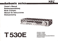 NEC T-530-E - Owners Manual 